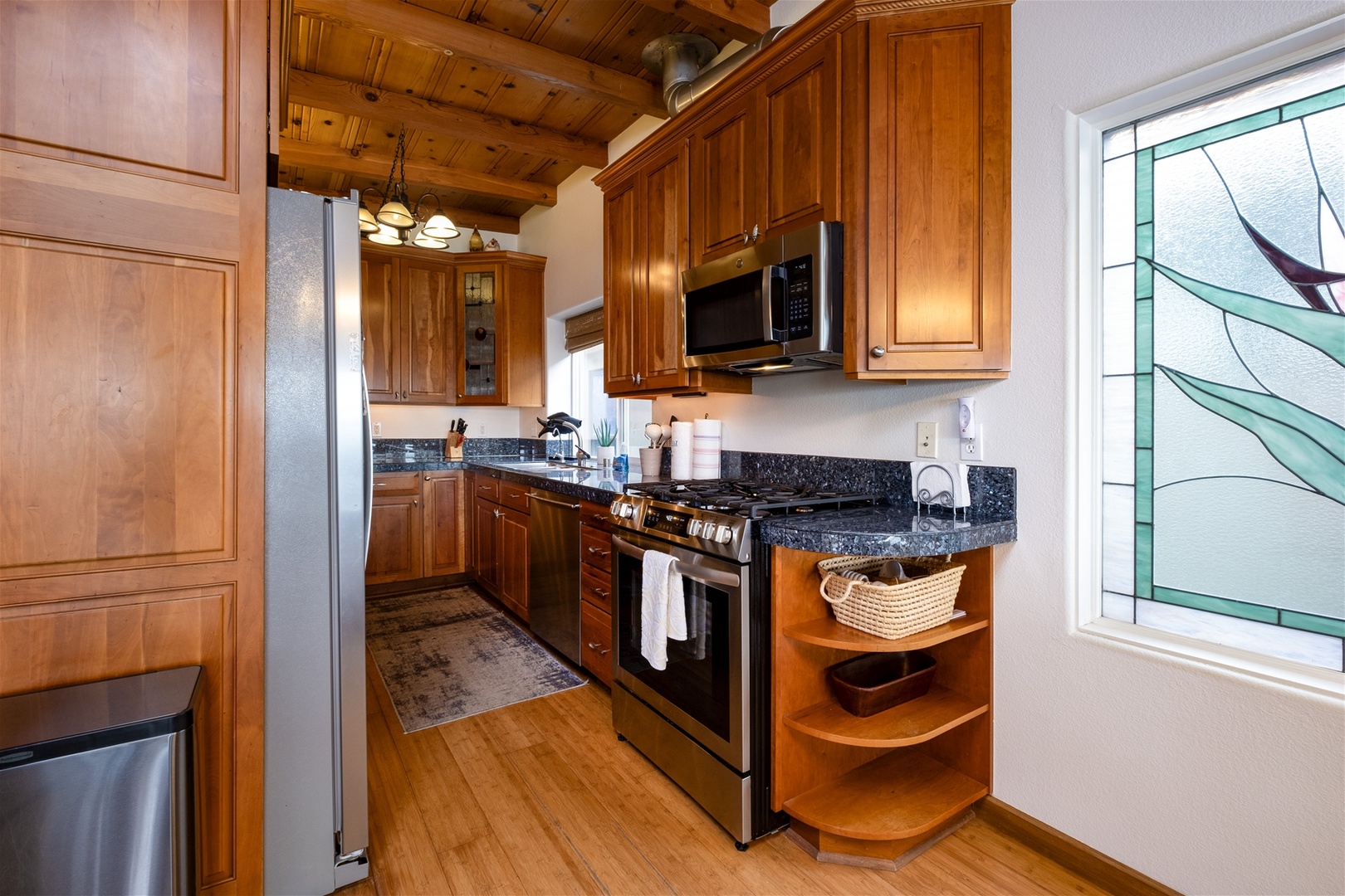 Galley style kitchen fully equipped
