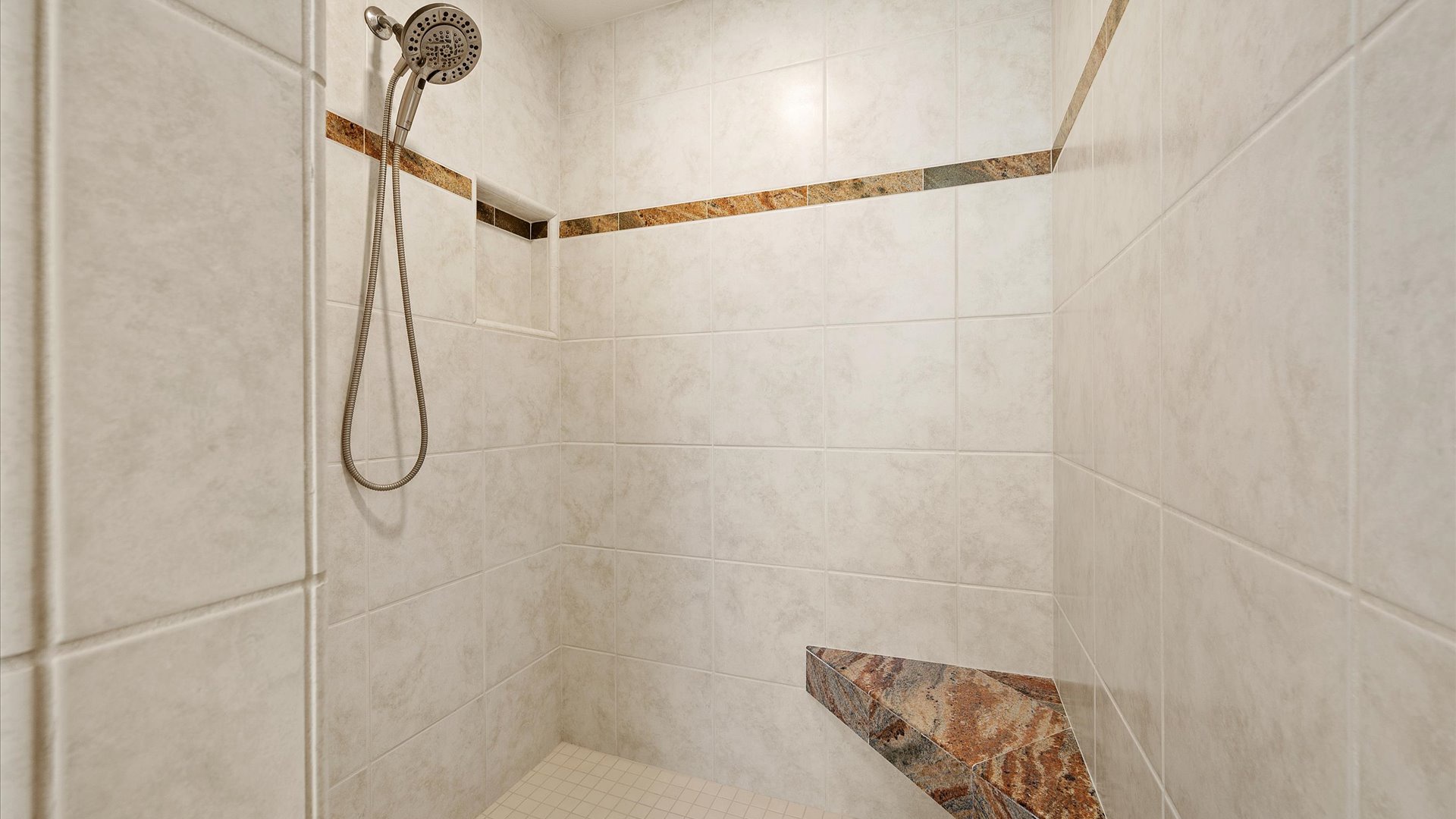 Step into your private spa-like shower in the master bedroom