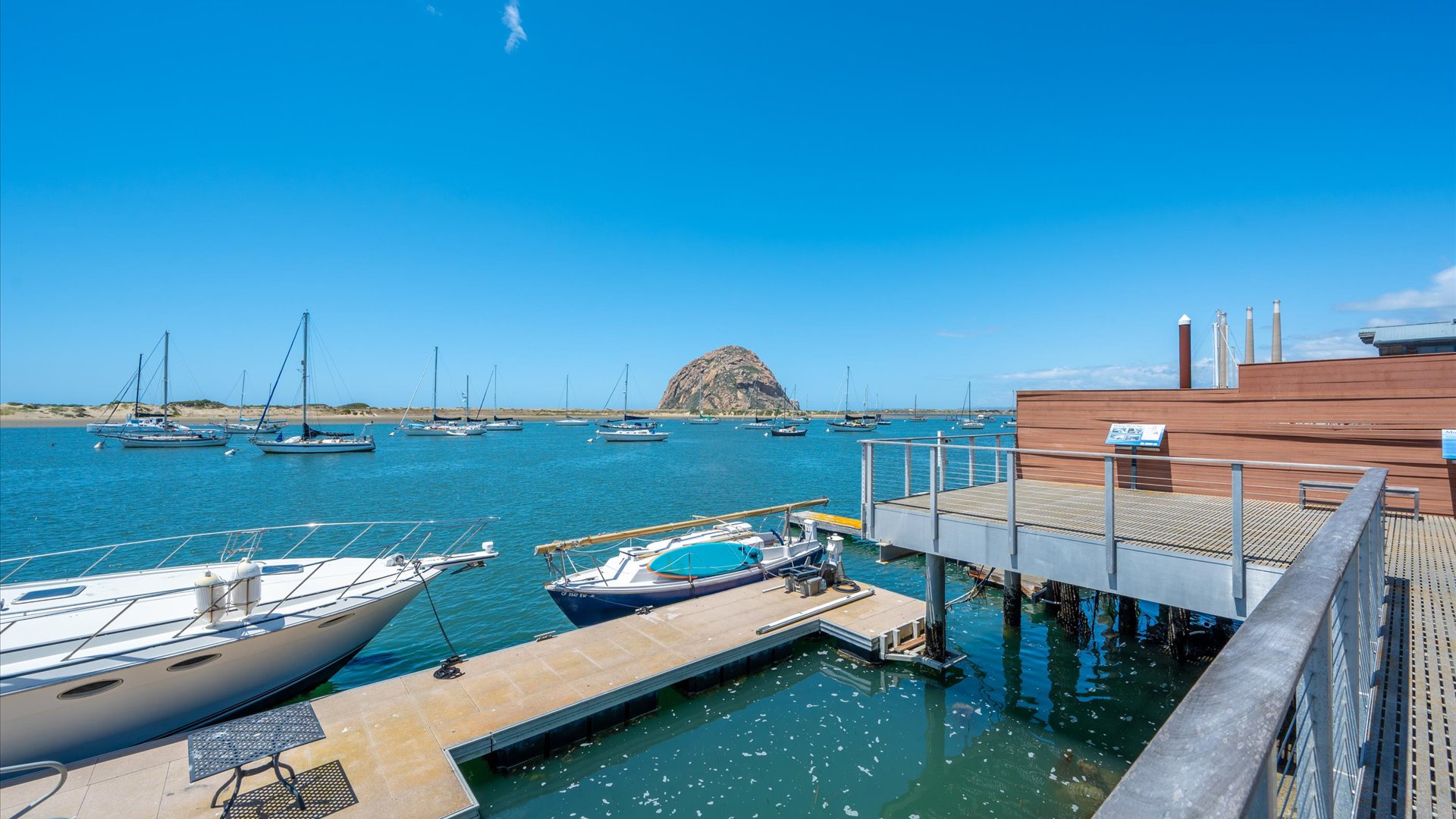 The public dock that runs in front of the units just adds another place to take in the views