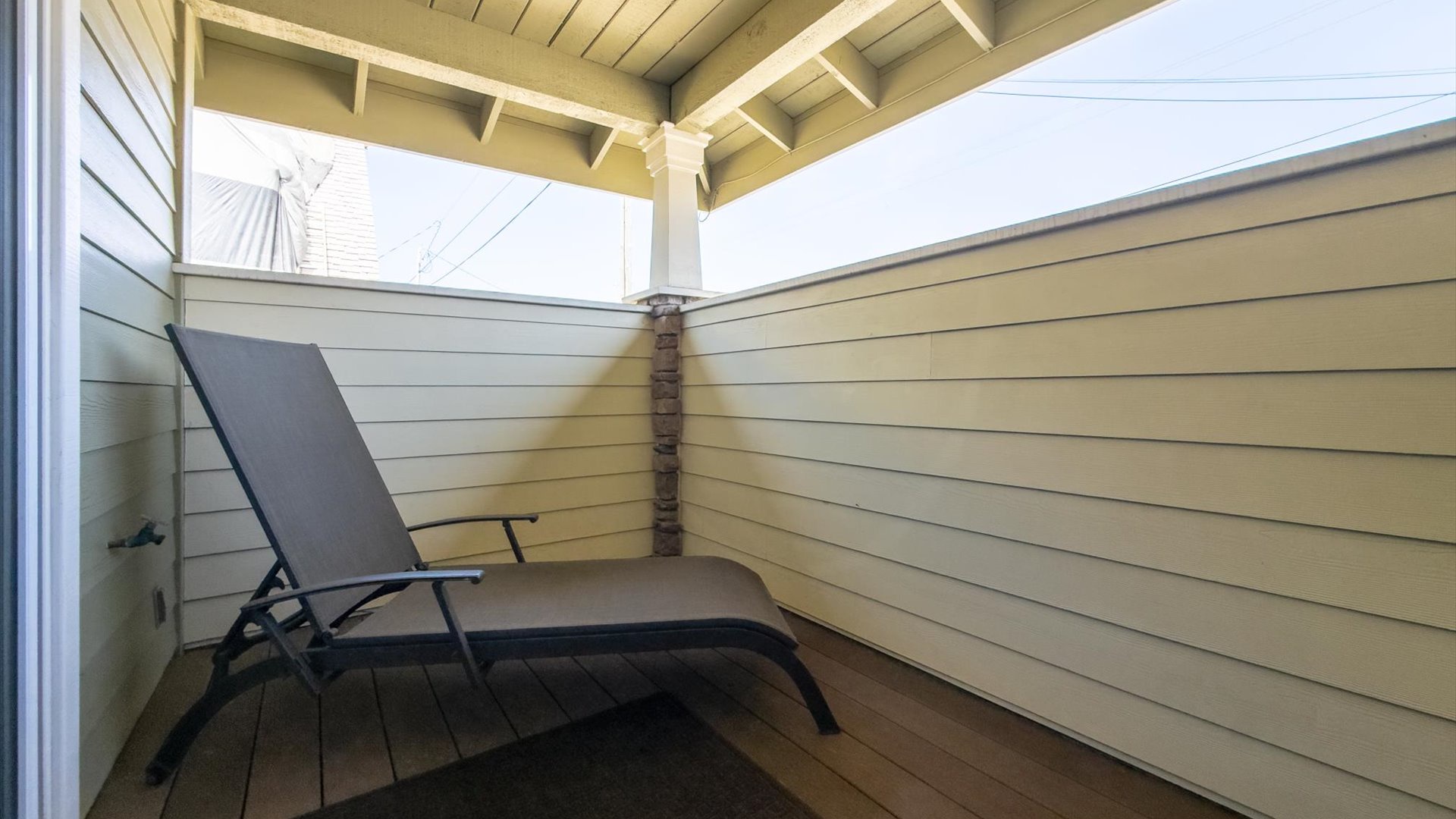 The private enclosed patio located off of the master bedroom, note this is not ocean facing.