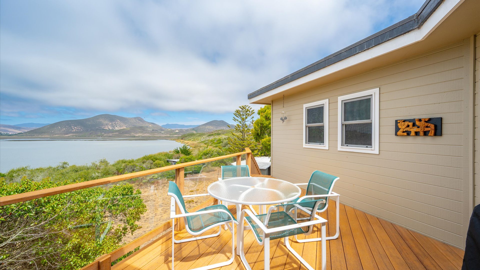Unobstructed views from your bayfront deck
