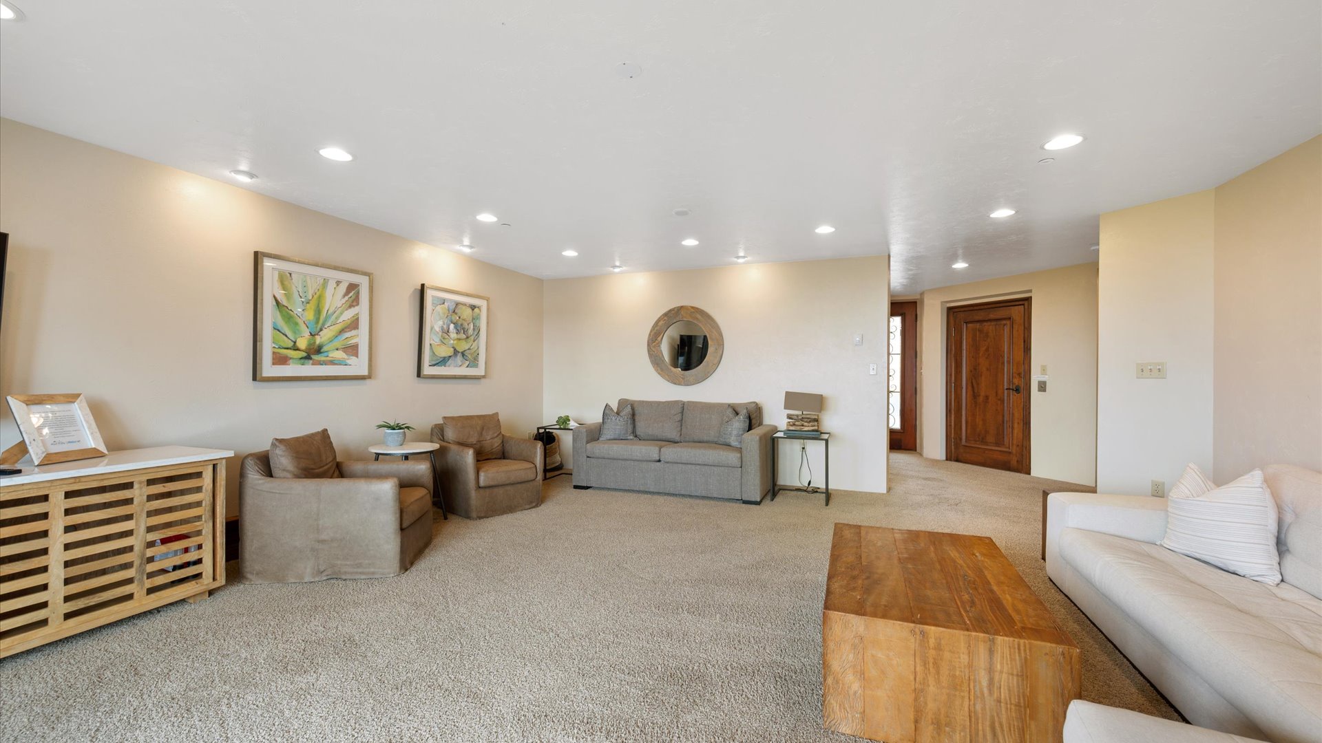 Queen size sleeper sofa in the bonus room