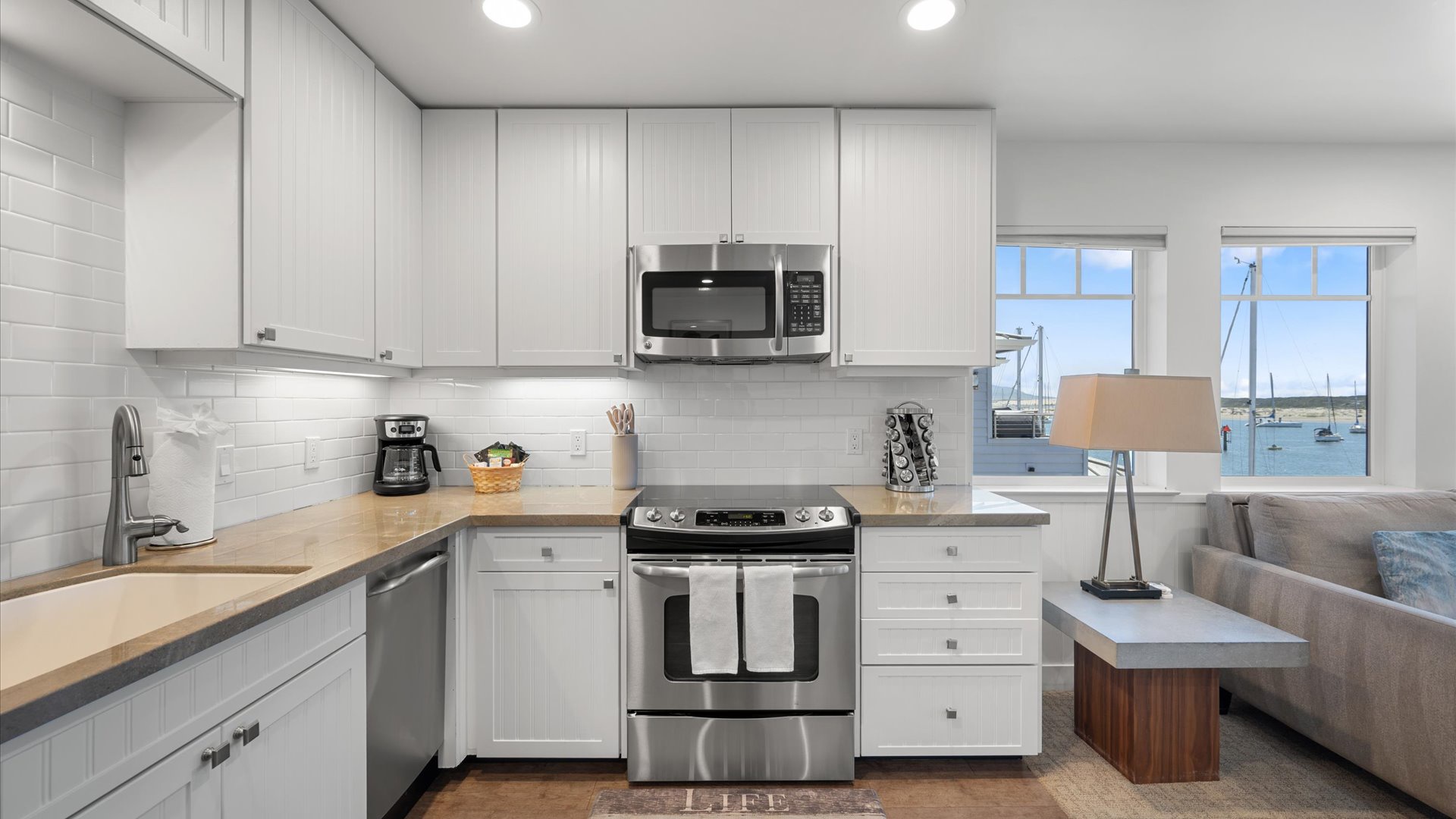 Enjoy views even while preparing your meals