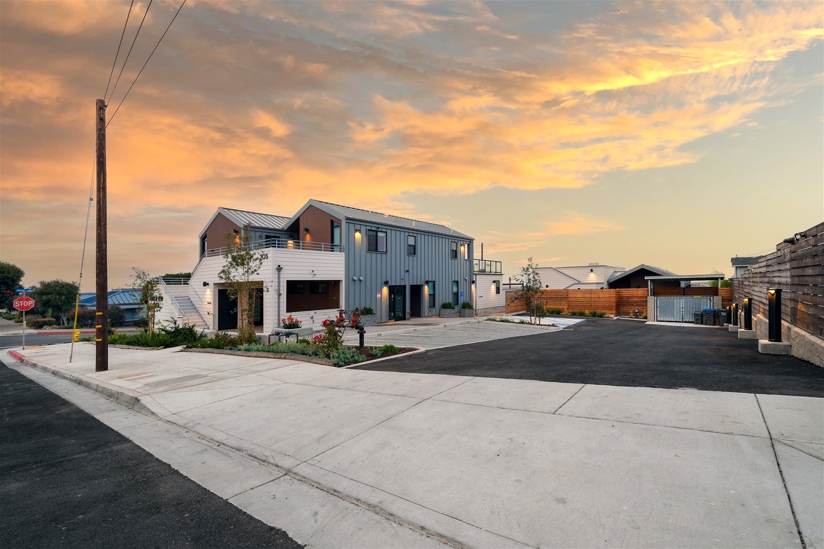 Coastal sunsets turn the sky ablaze with front row seats at the Harbor View Suites