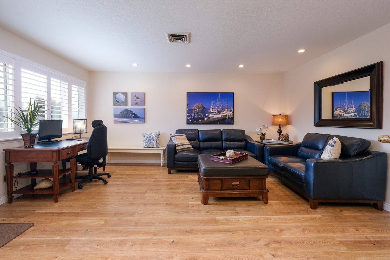 The living room offers a separate space to hang out in if you just want to visit or read a book.
