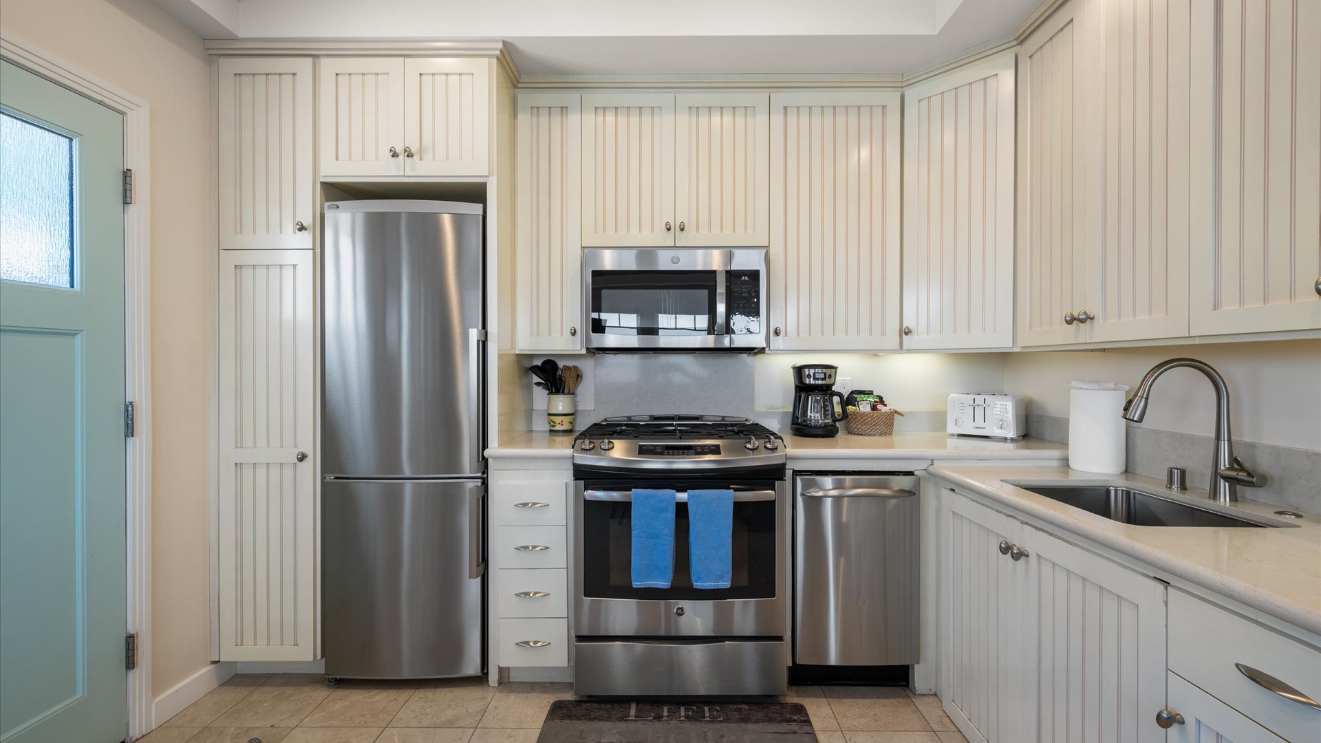 High end appliances and fully stocked for cooking all your favorite meals