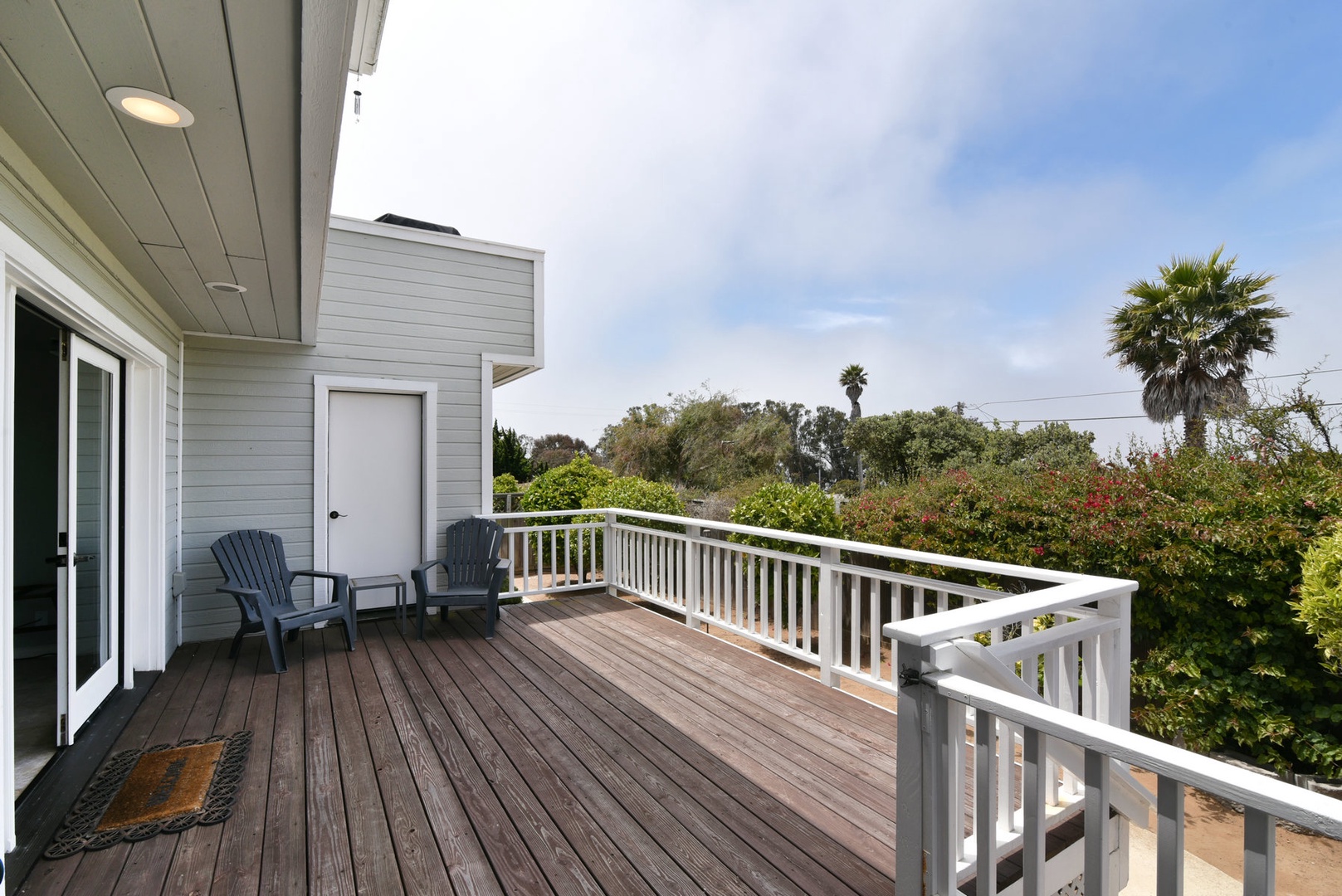  The backyard offers privacy, nice landscaping and citrus trees. 