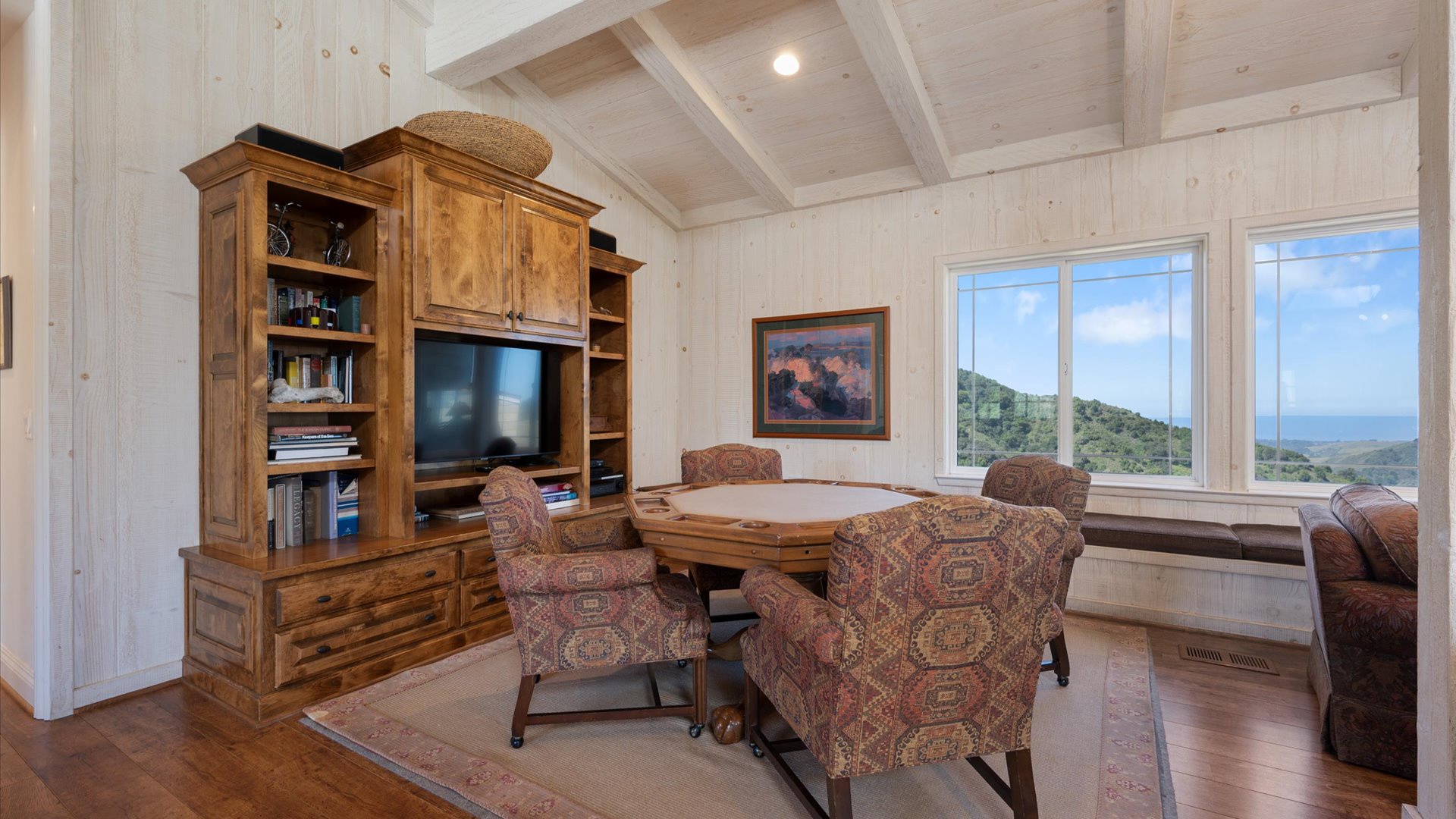 Cozy den area adjucent to the living room for games and gatherings