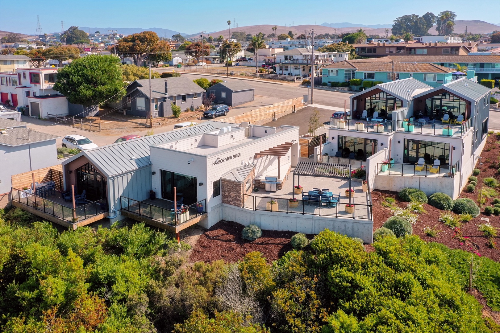 Private decks and patios at every unit at the Harbor View Suites