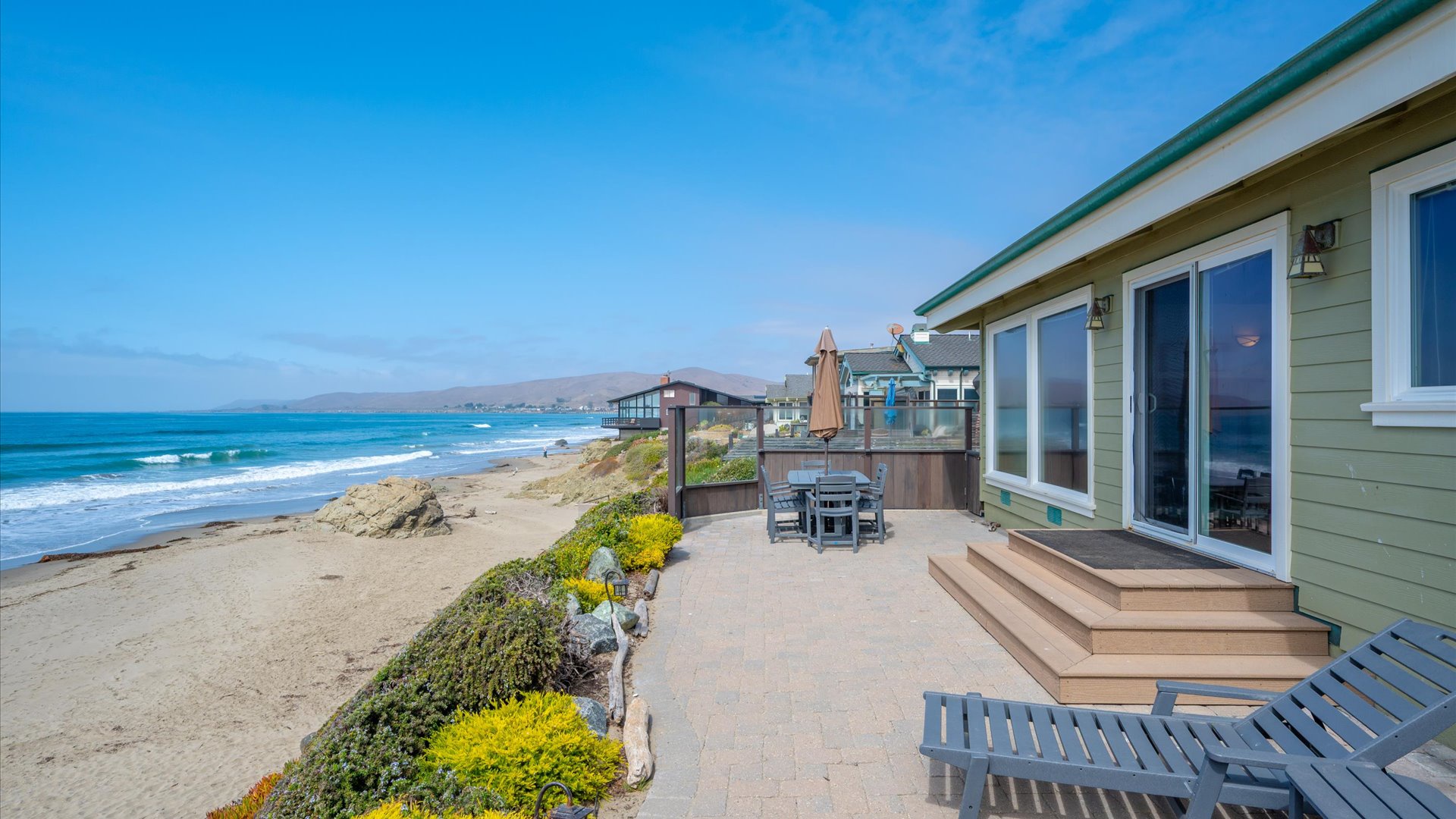 This large patio is where you will probably spend all your time.  It is on the ocean side of the house with direct access to the kitchen/living areas.