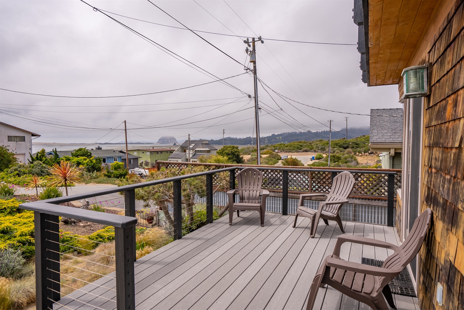 Front patio seating to watch the sunset over Morro Rock.