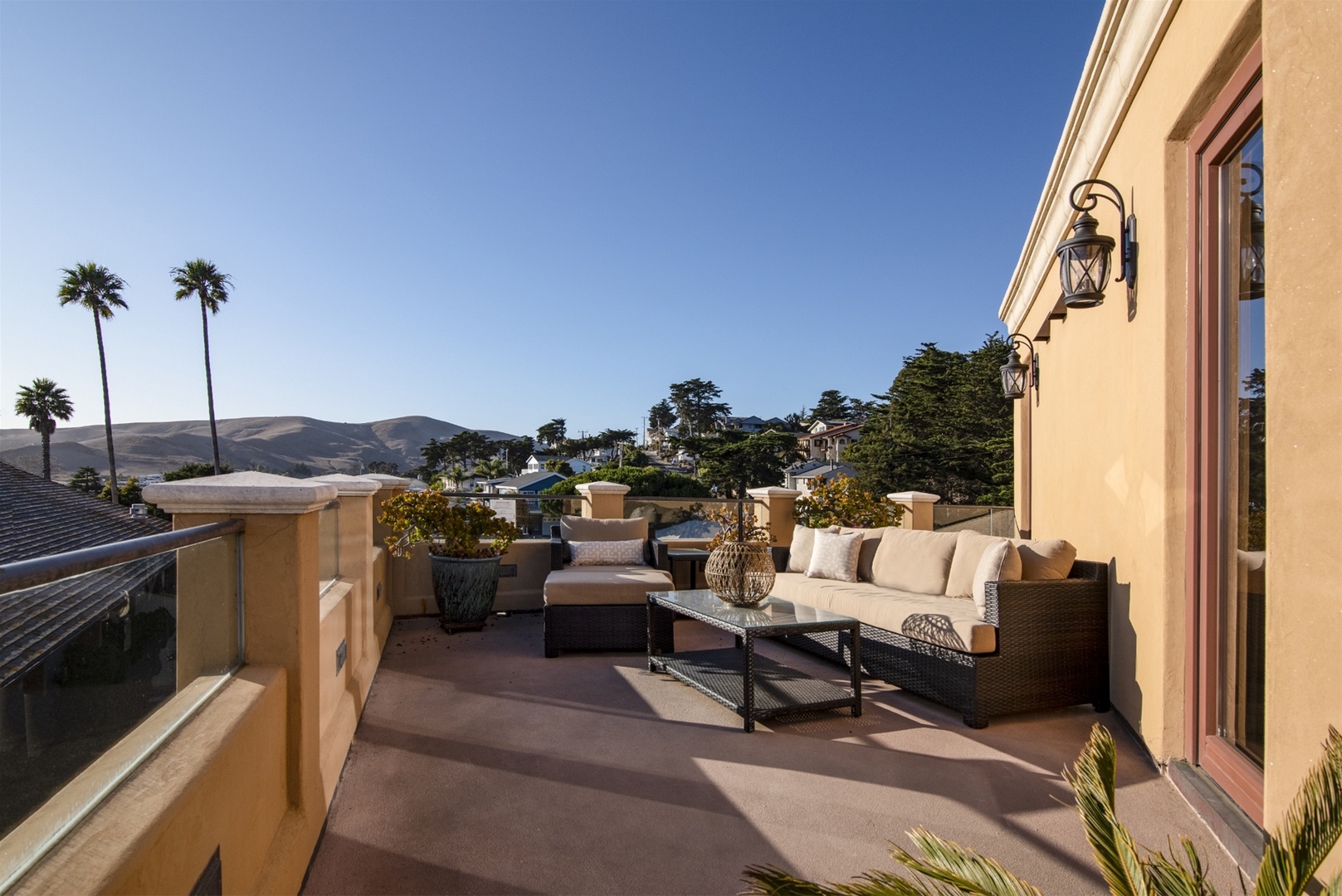 Access this part of the deck from the living room