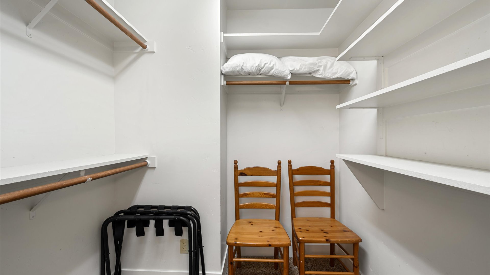 Master bedroom walk in closet