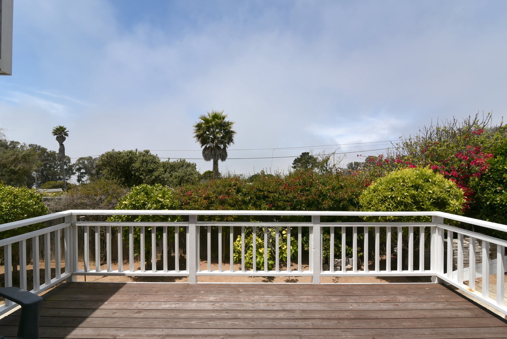 Enjoy this deck off of the den downstairs.