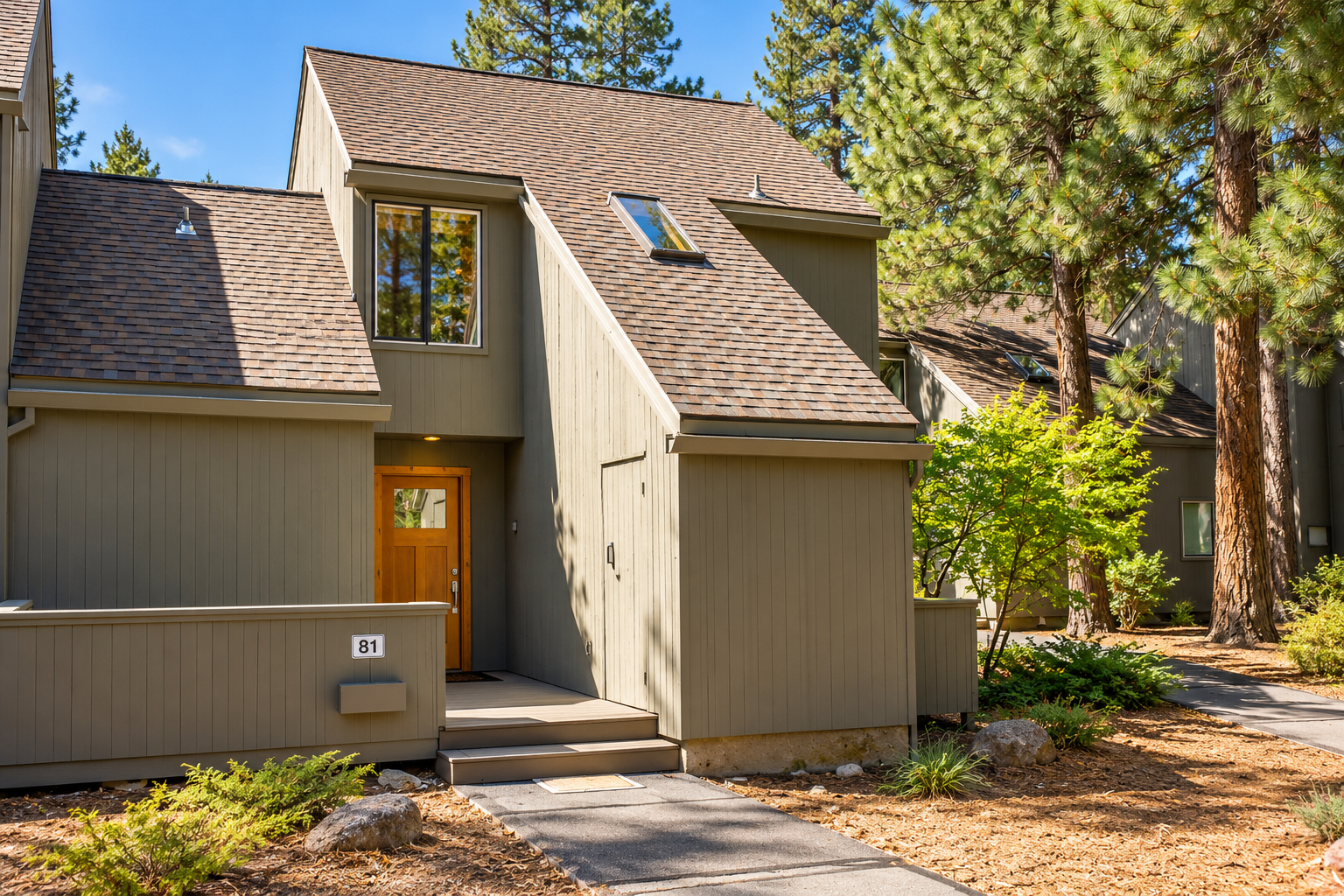 Modern Forest Cabin Entry