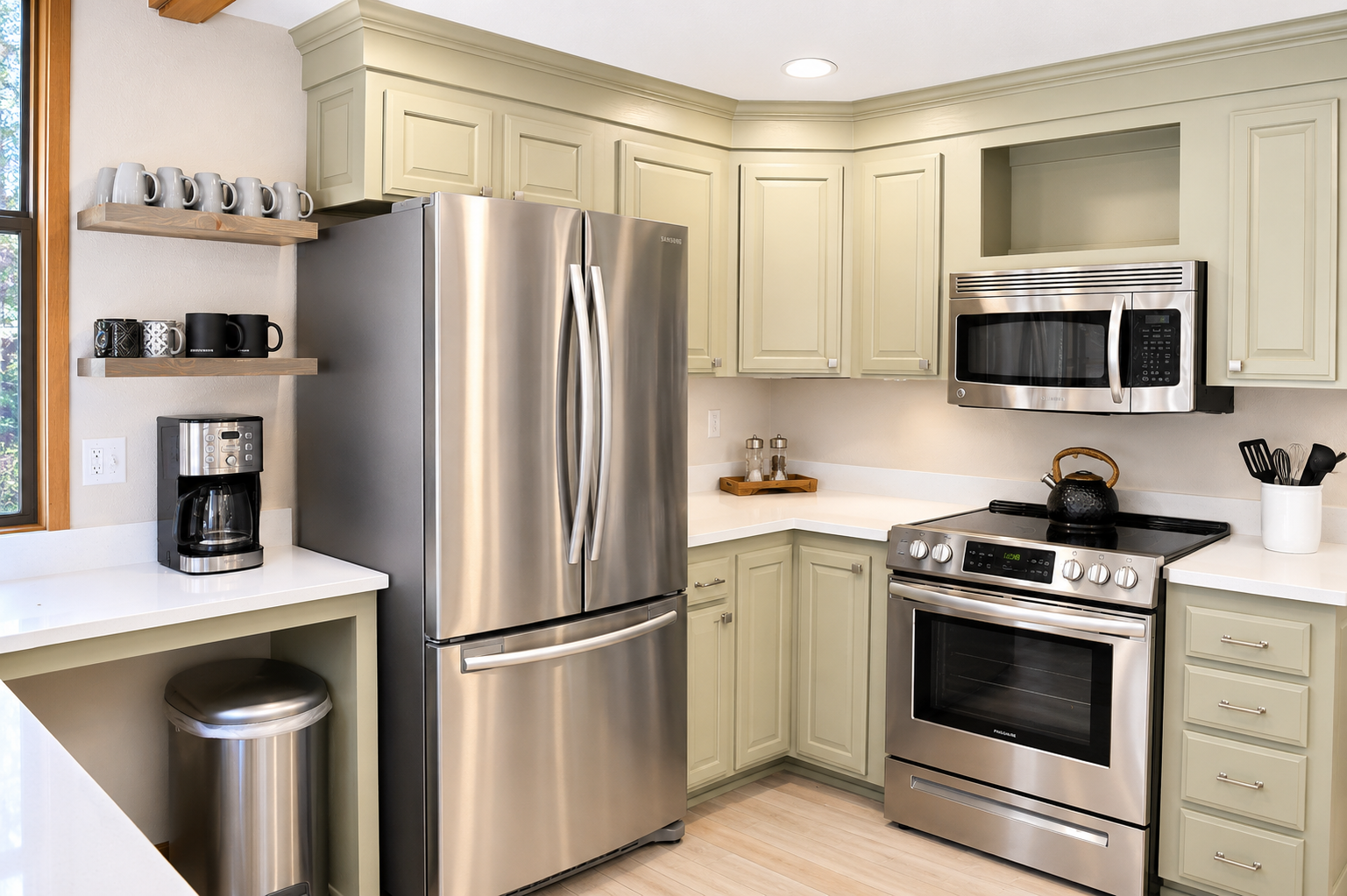 Your fully equipped kitchen features stainless steel appliances, ample storage, and everything you need to prepare meals just the way you like them.