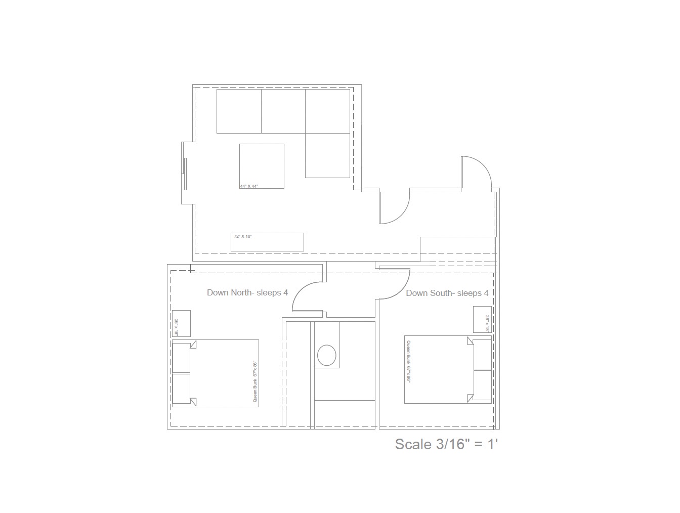 Beacon Point Cove-Downstairs Layout