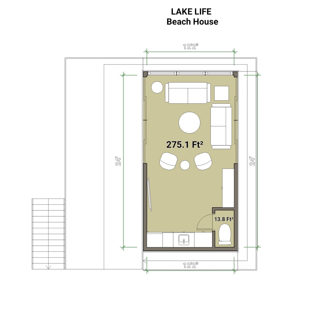 Lake Life Beach House Floor Plan