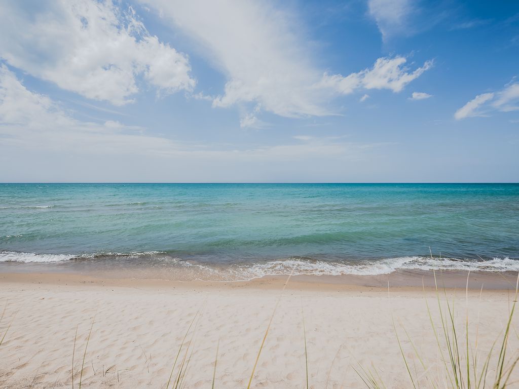 Lake Michigan beach a five minute walk away
