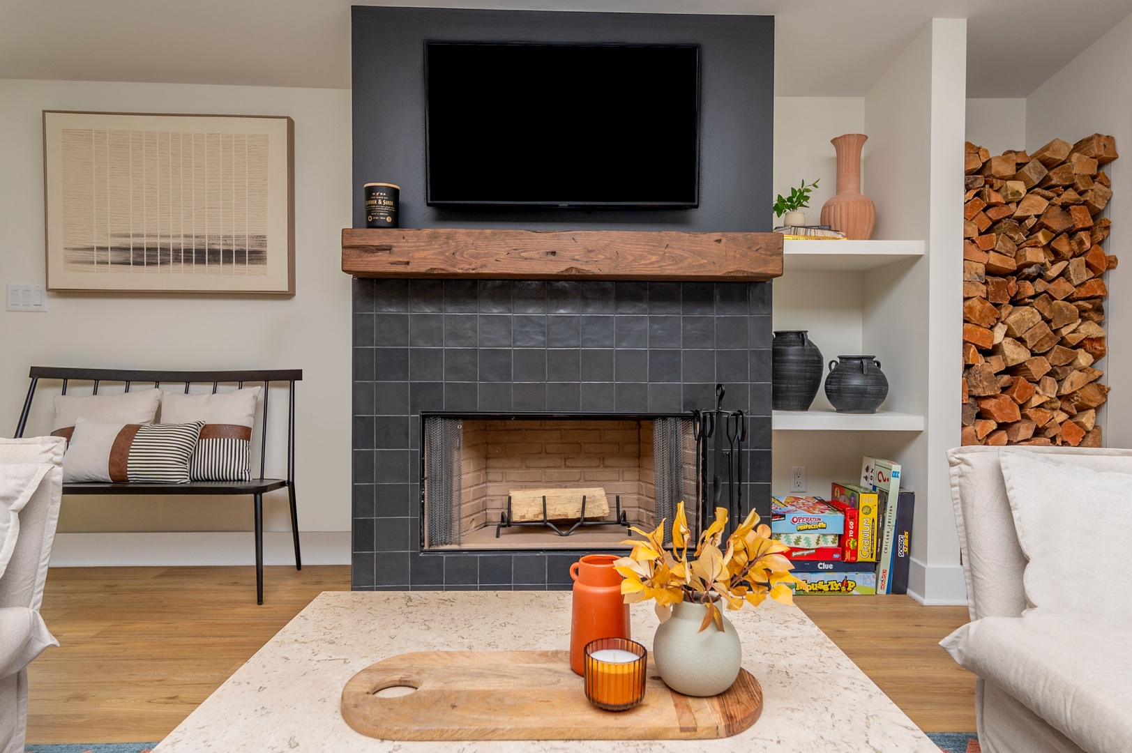 Wood Burning Fireplace