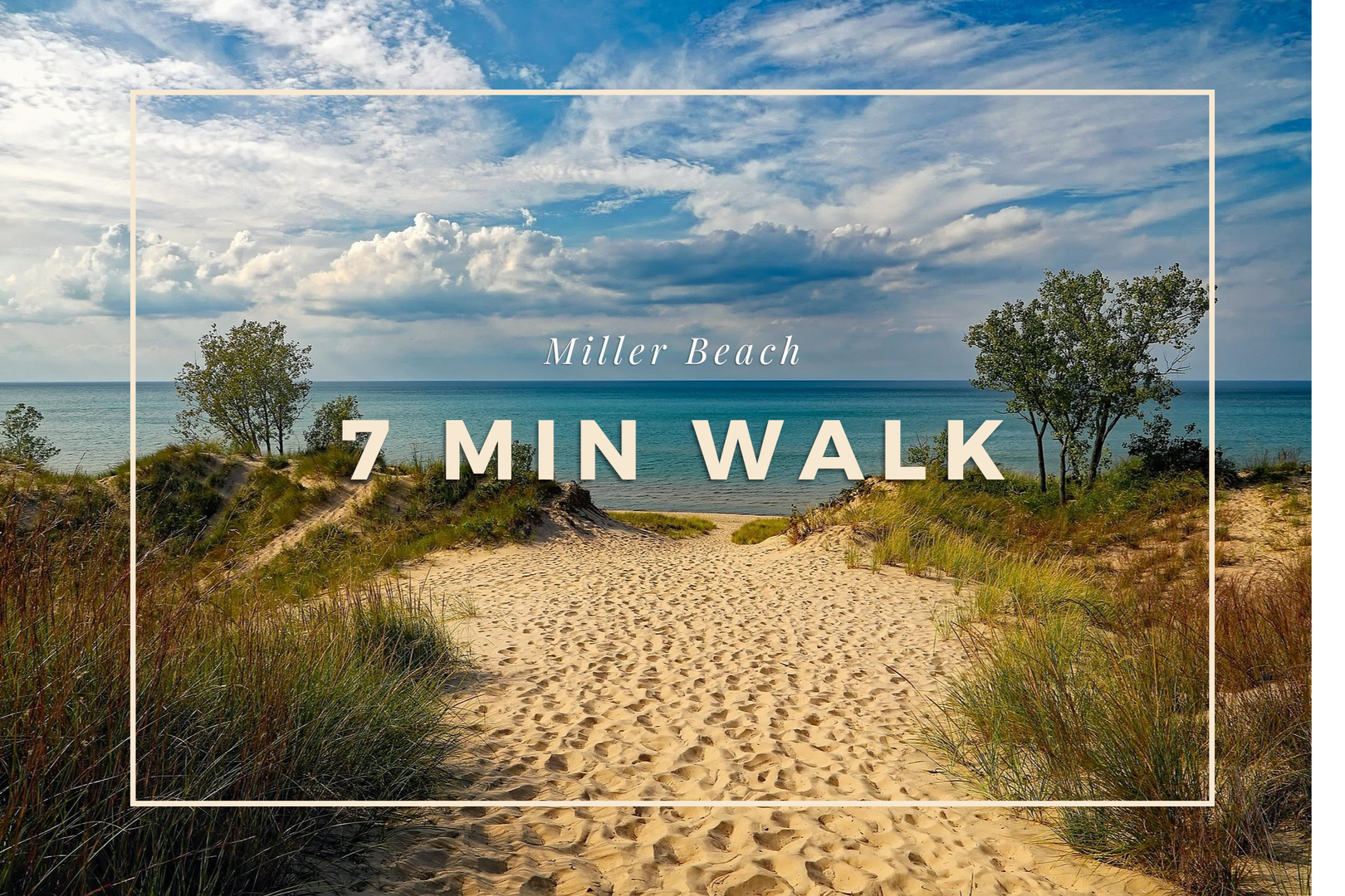 7 Minute Stroll To Stunning Miller Beach Sunsets