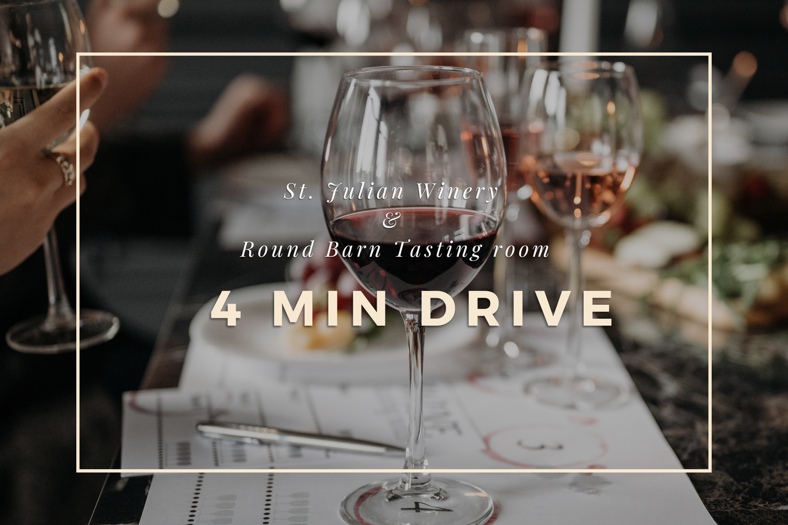 Sip & Unwind- Wineries Just Four Minutes Away