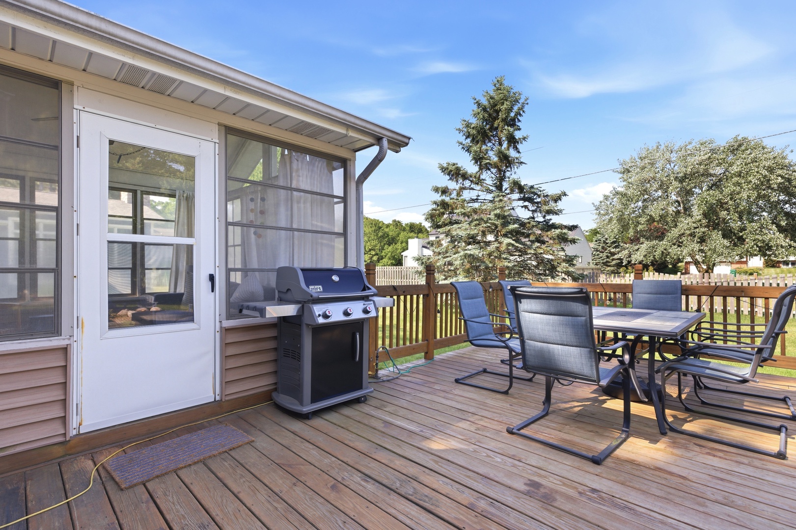 Large Deck With Seating & Grill