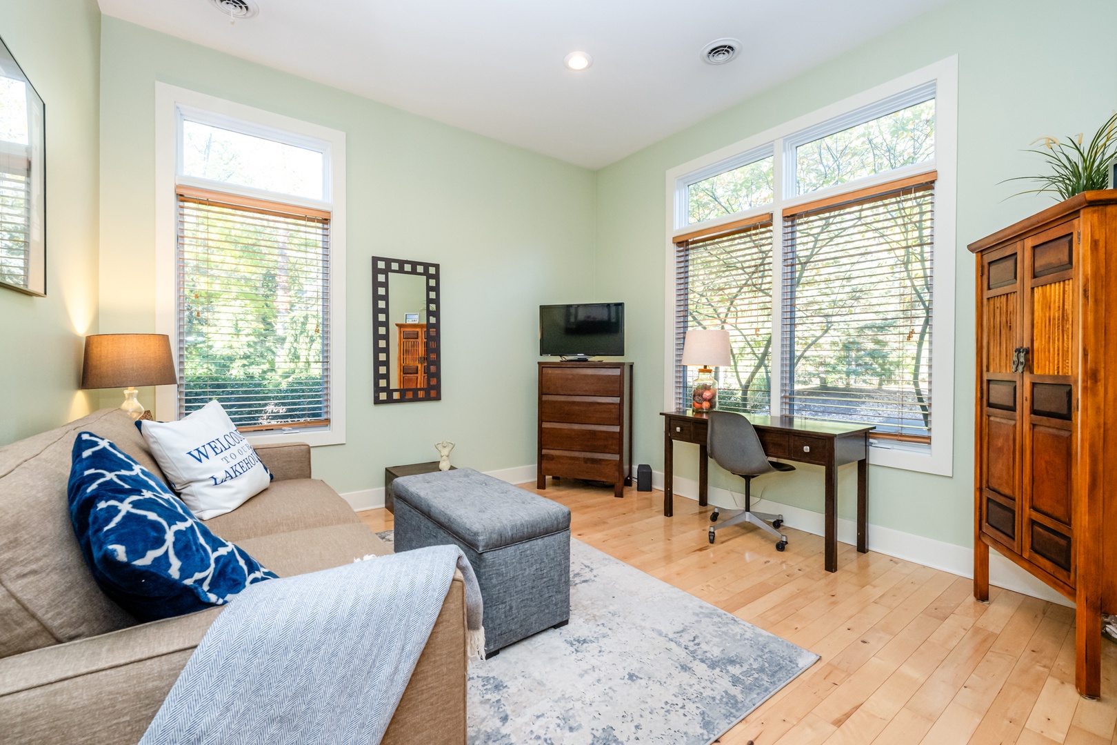 Main Floor Seating With Pull Out Couch