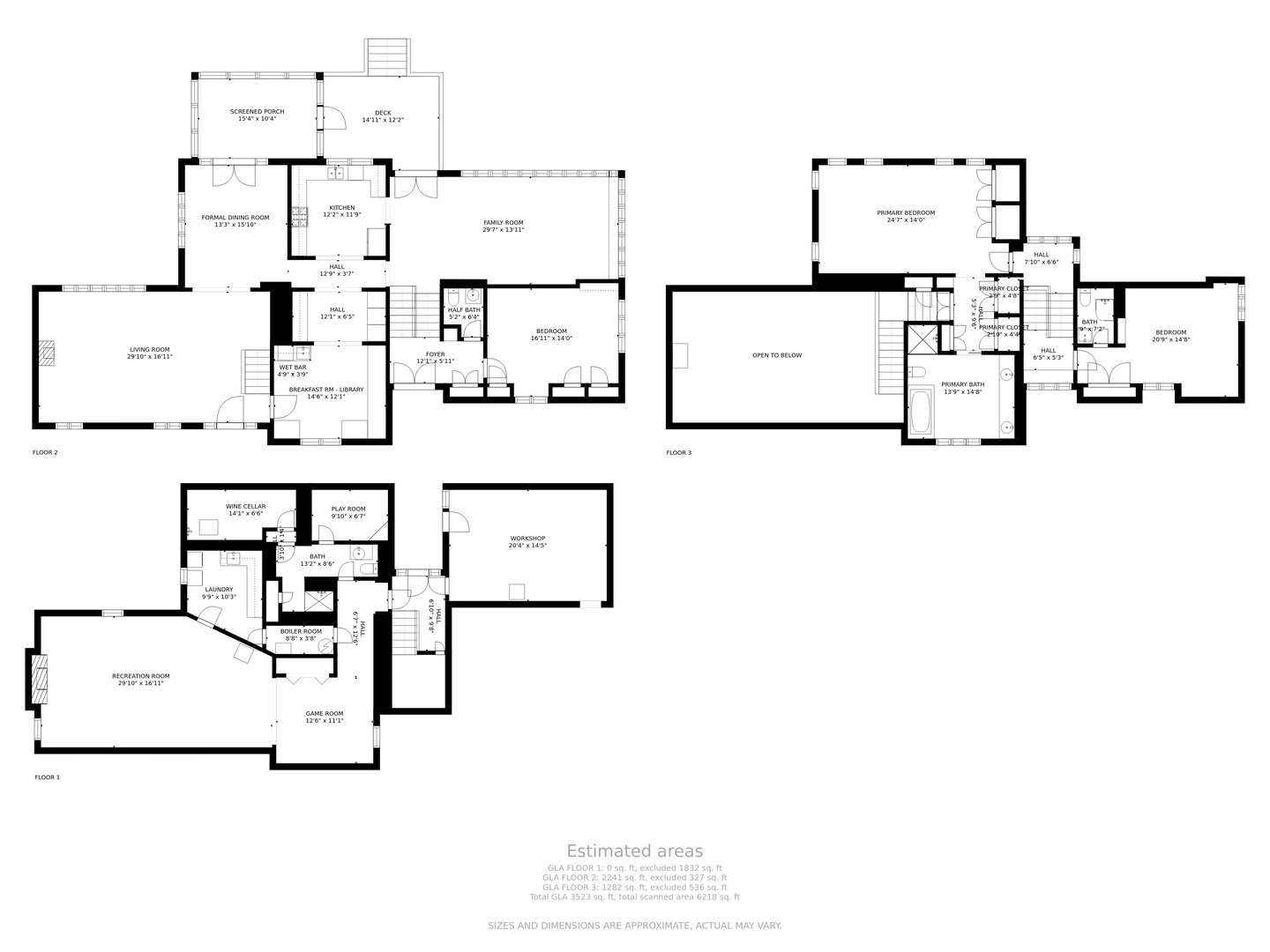 Main House Floorplan