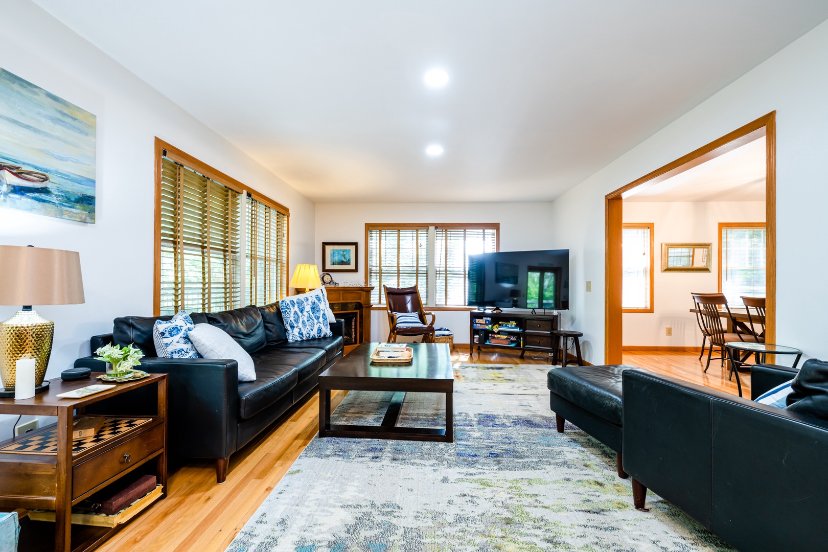 Family Room with Big Screen TV