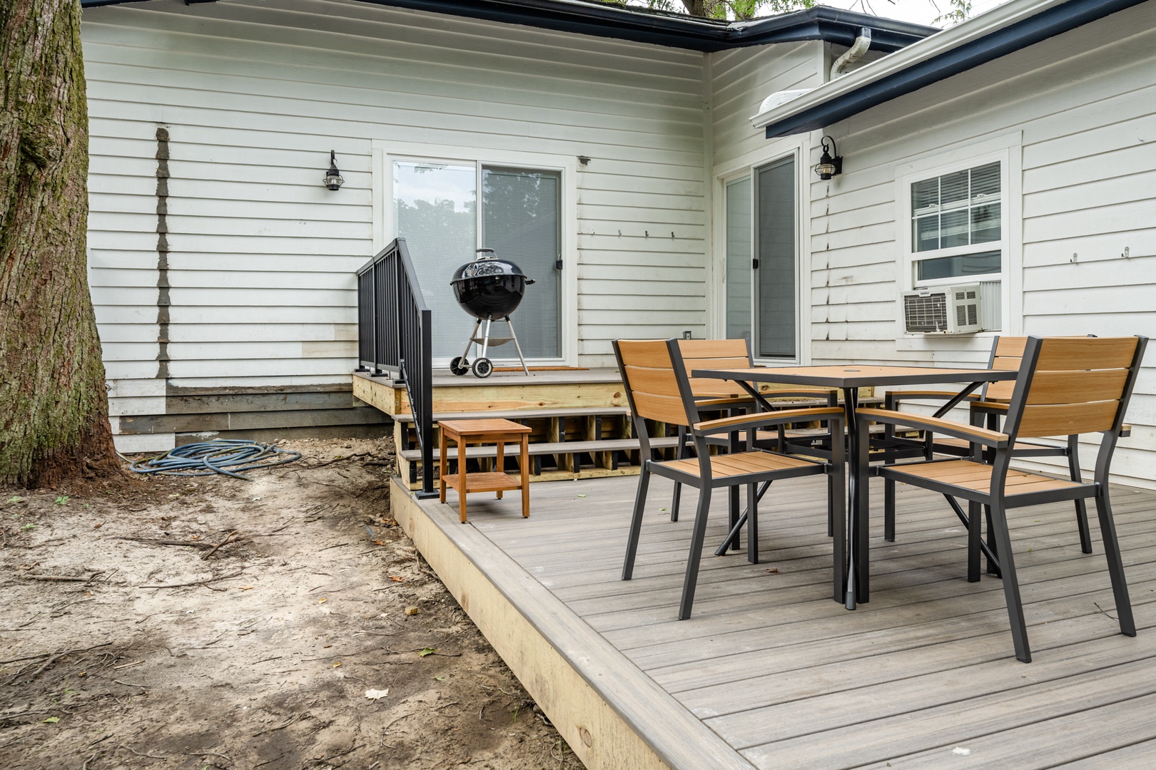 Each  Unit Has Their Own Charcoal Grill