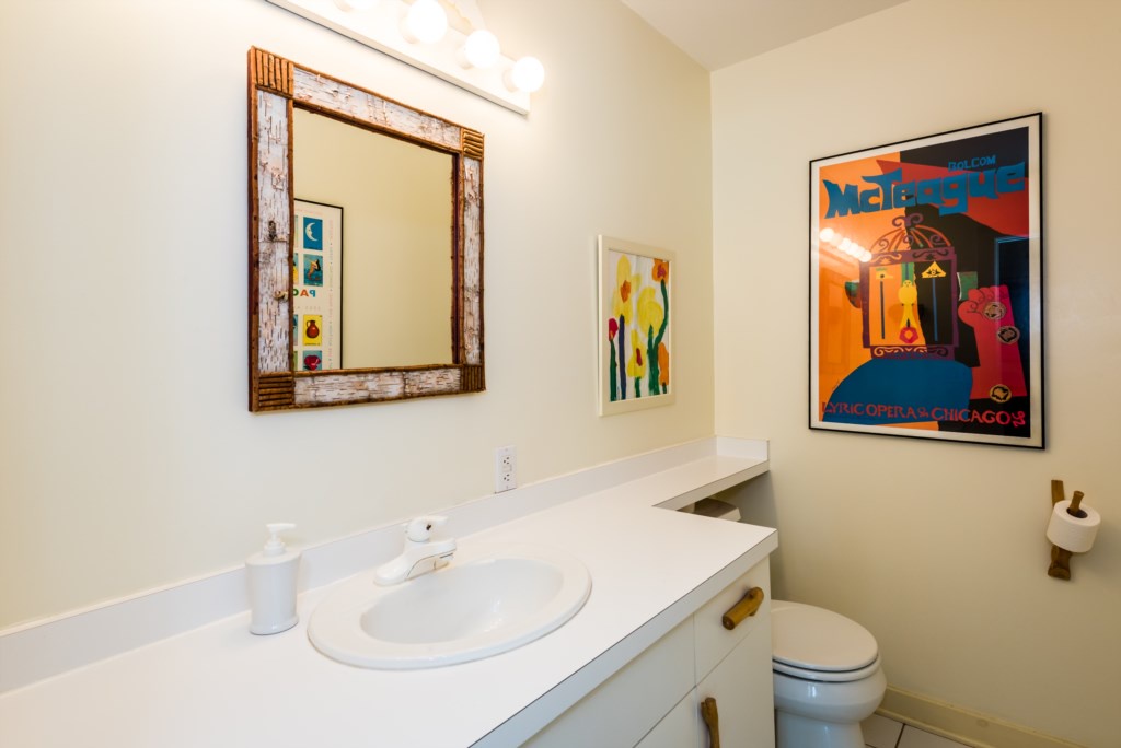 Large powder room downstairs.