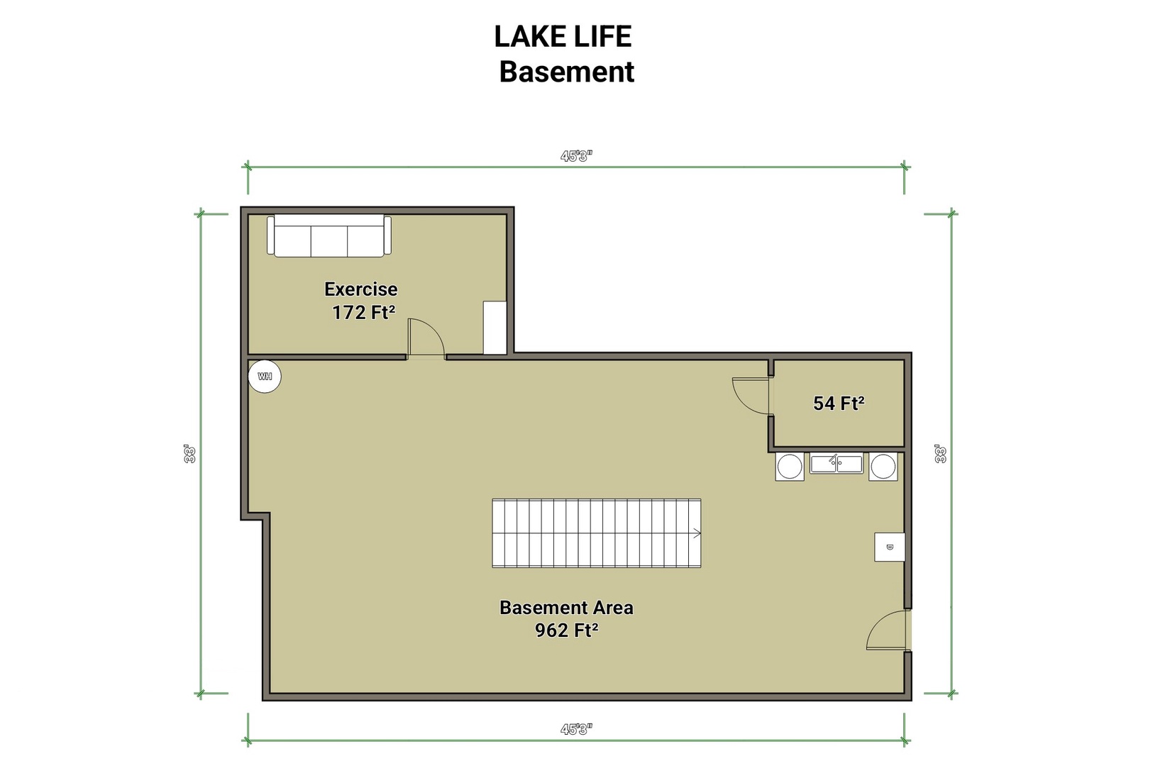 Lake Life Basement Floorplan
