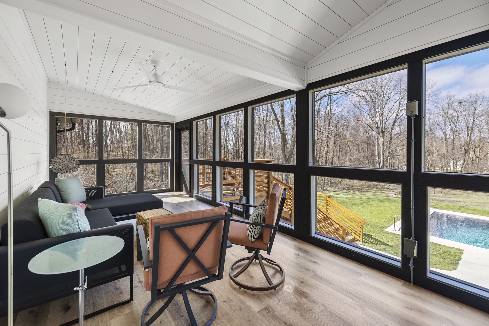 Sunroom Overlooks Pool