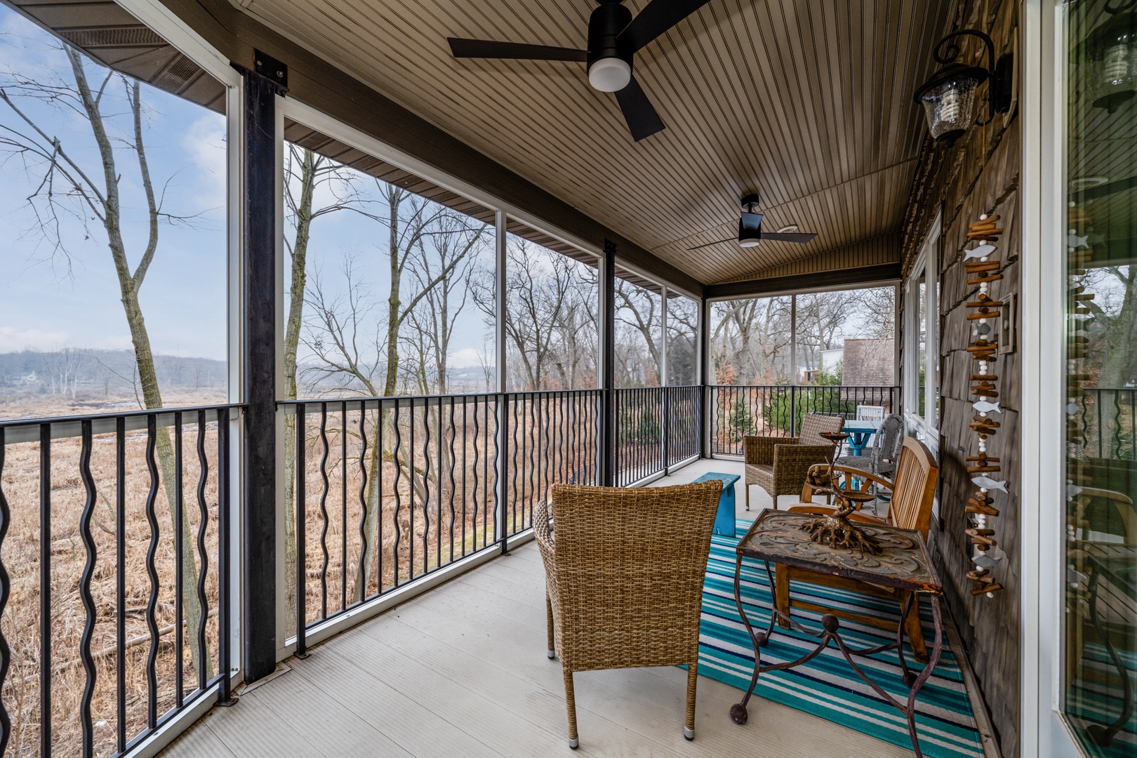 Screened In Porch With River Views
