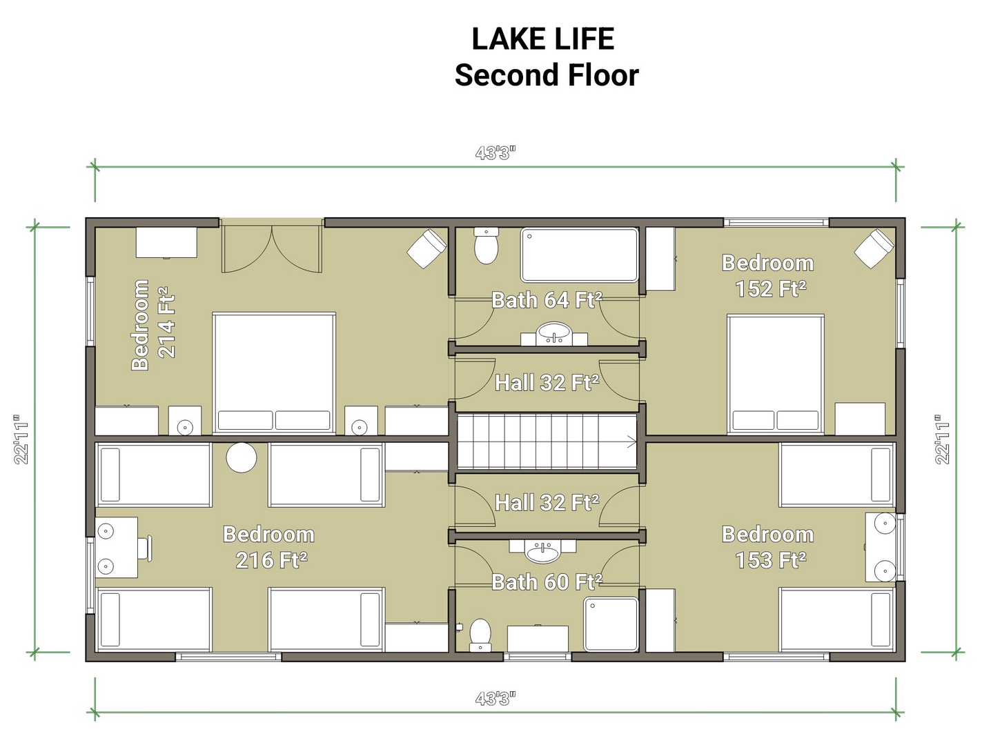 Lake Life Second Floorplan