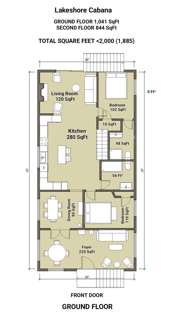 Lakeshore Cabana Ground Floor Floorplan