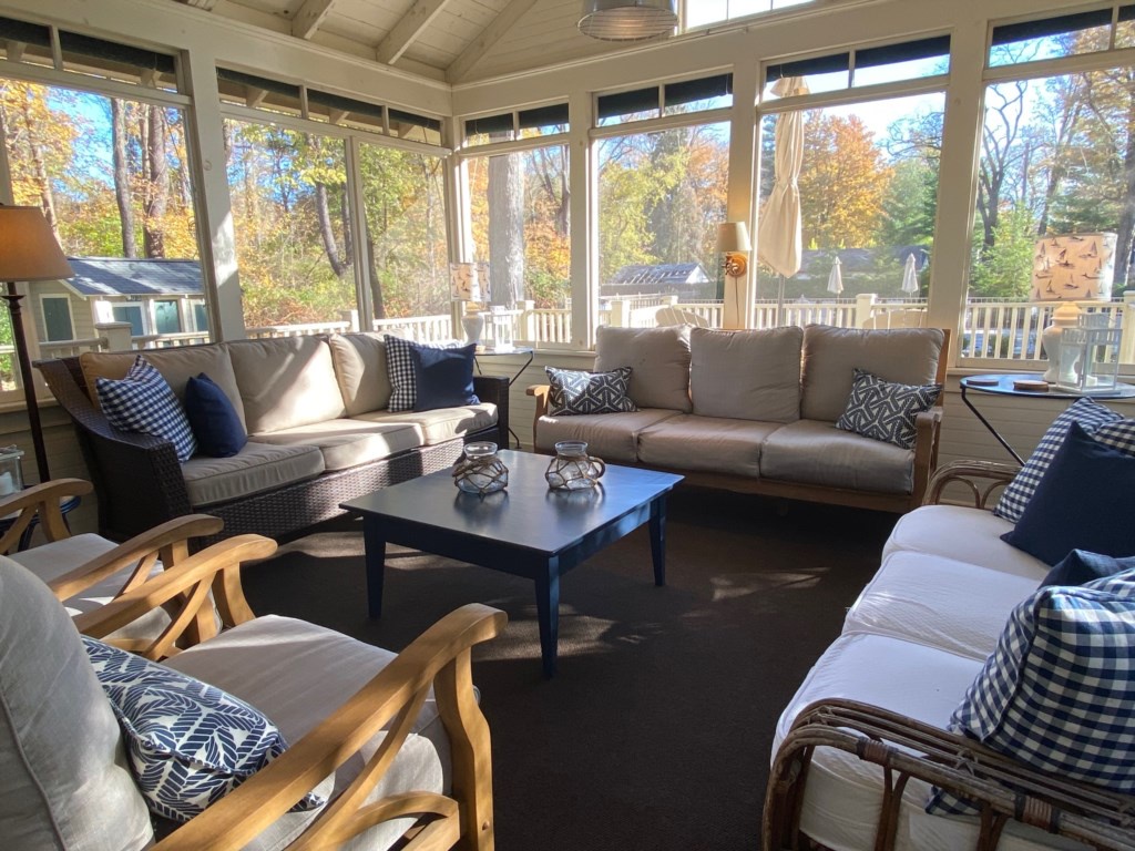 Great hangout space on screened porch.