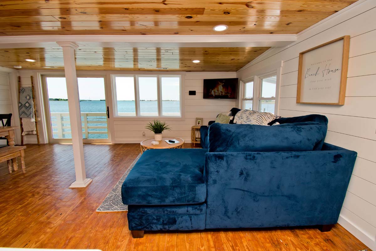 Living Area has Super Water Views