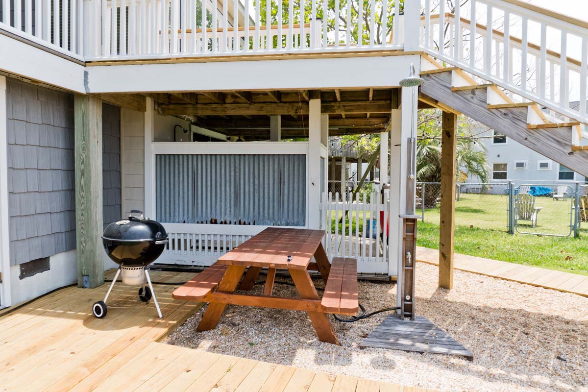 Picnic & Grill Area with Outside Shower