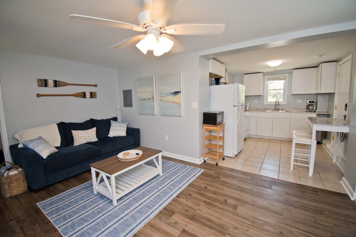 Living Area flows into Kitchen