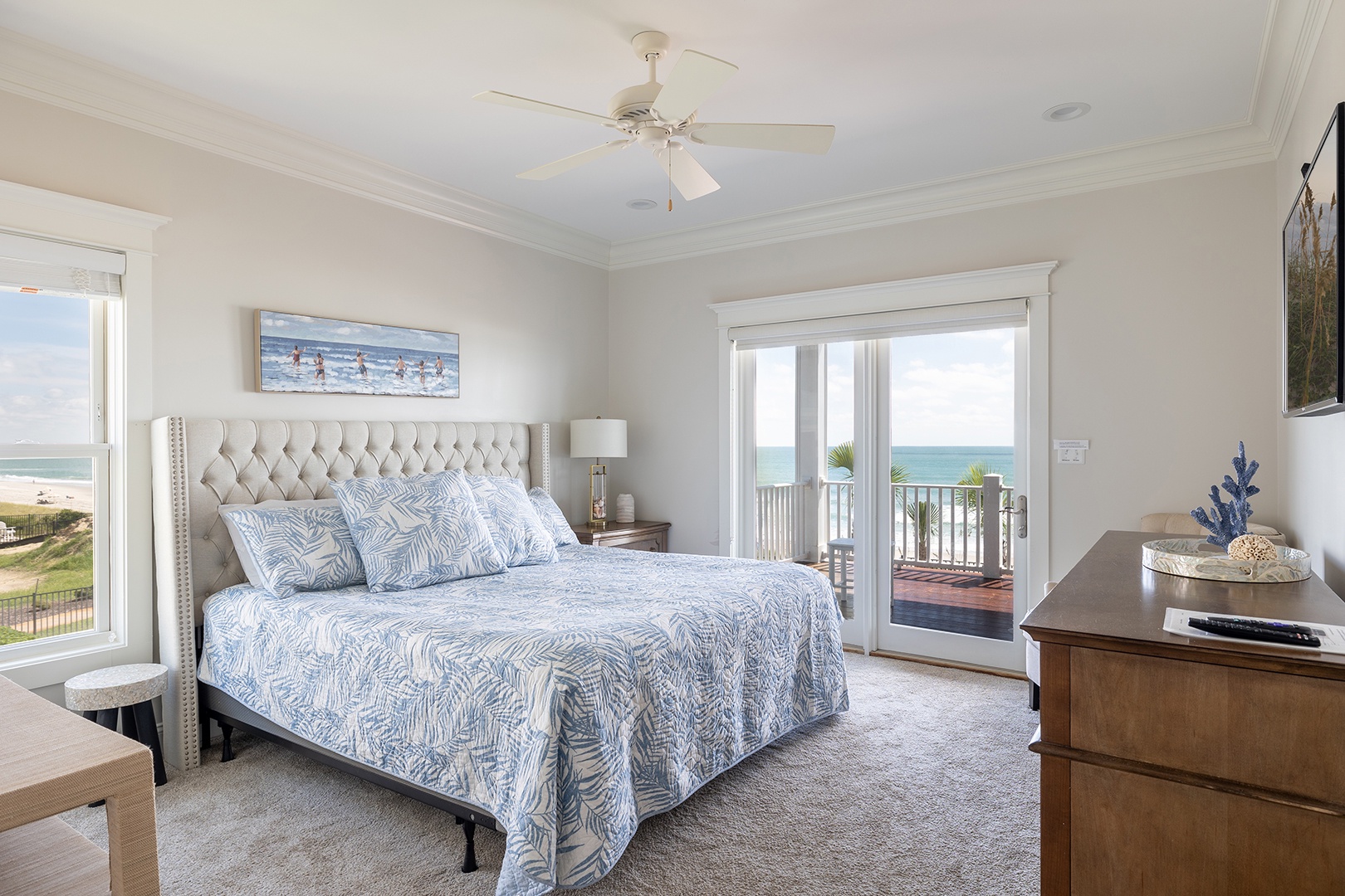 2nd Level Bedroom w/ King Bed, Ocean Views & Balcony