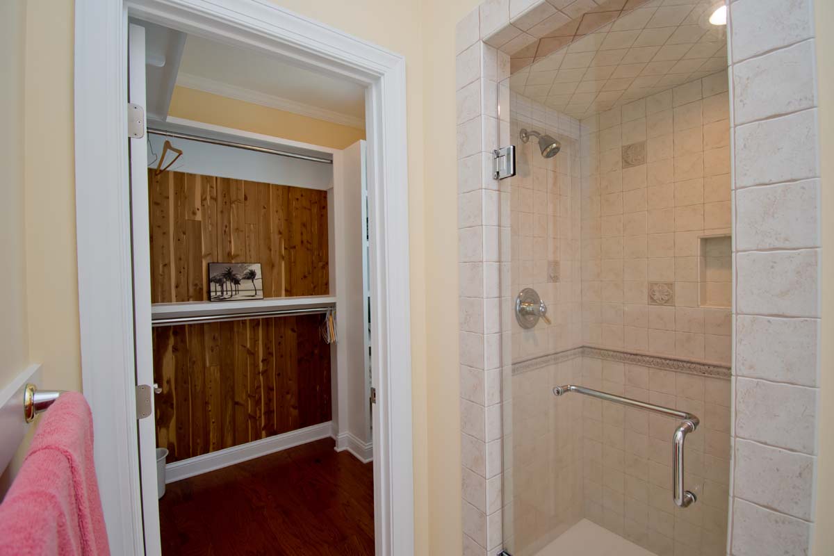 Shower and Large Walk-in Closet