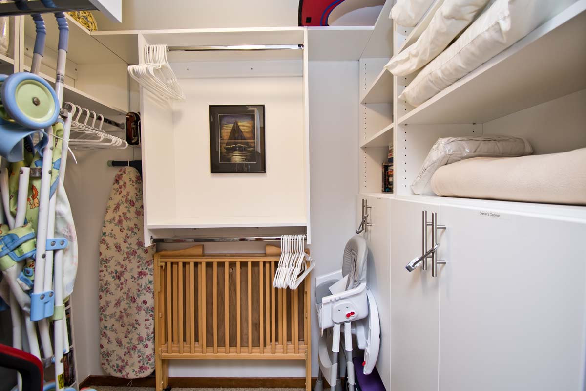 Master Bedroom Closet with Baby Crib