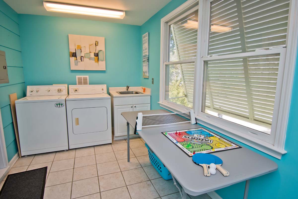 Laundry Area with Game Table