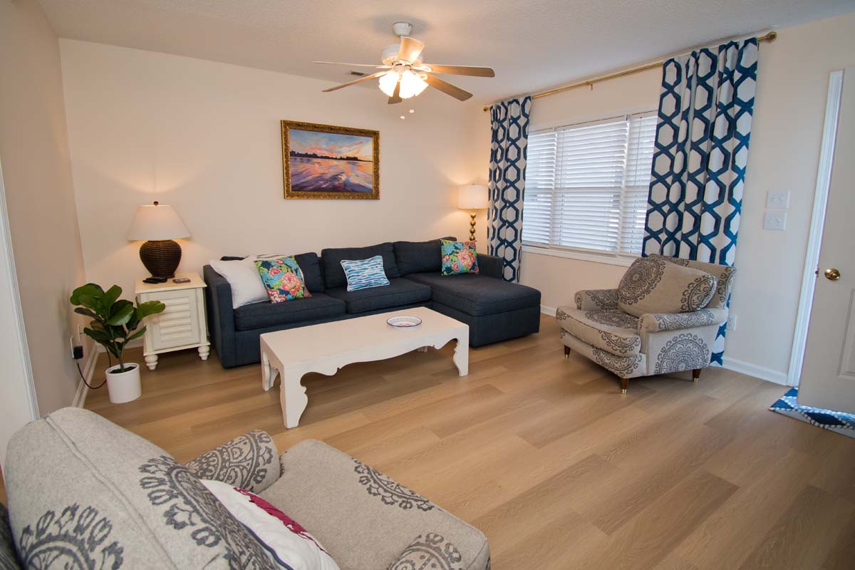 Living Area has Sleeper Sofa