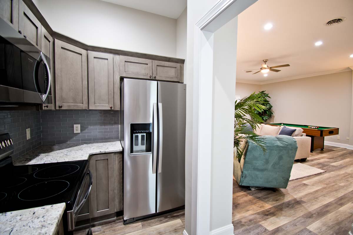 Kitchen view to Den / Game Room