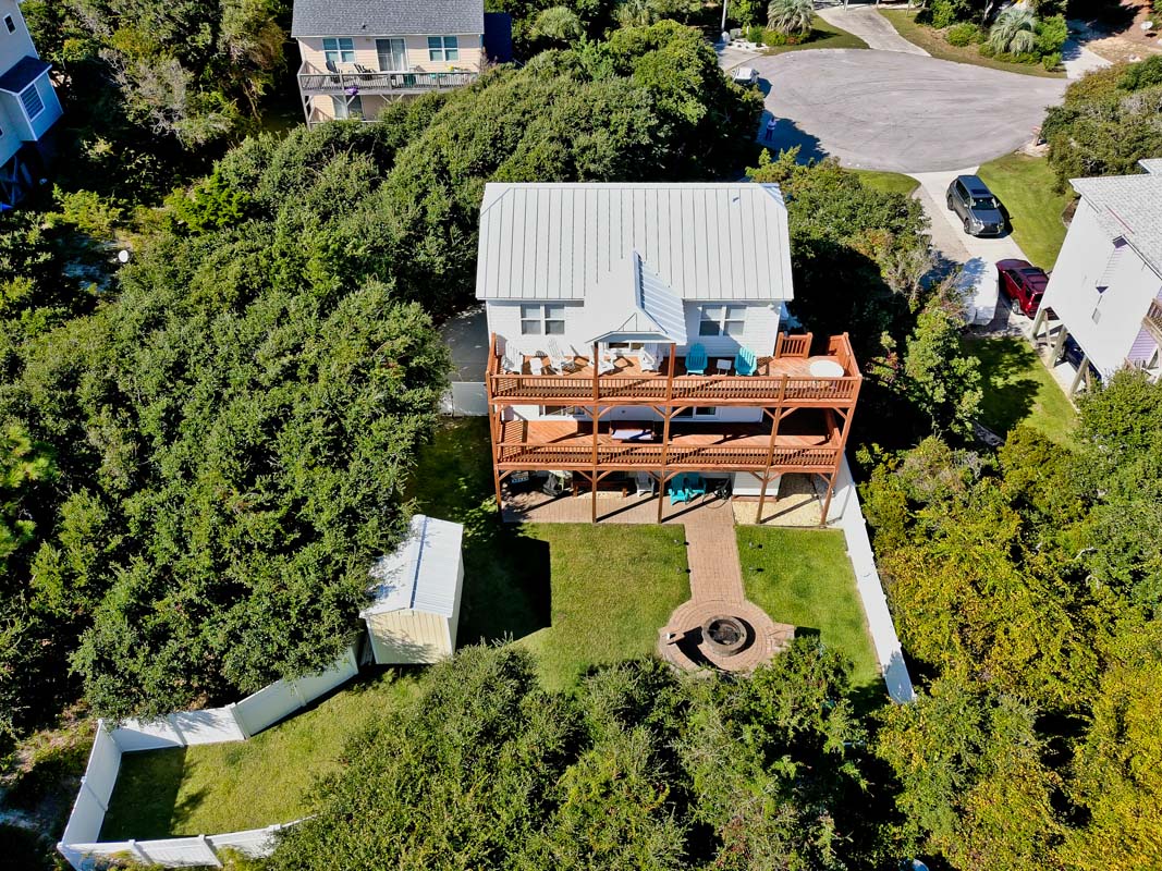 Aerial of the Back of Home