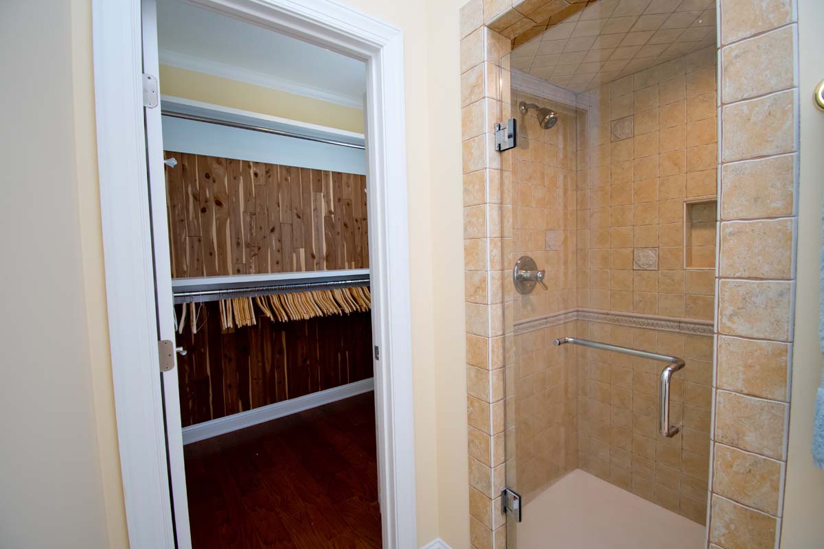 Shower with Large Walk-in Closet