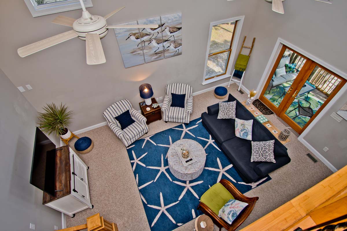 Upper View Of Living